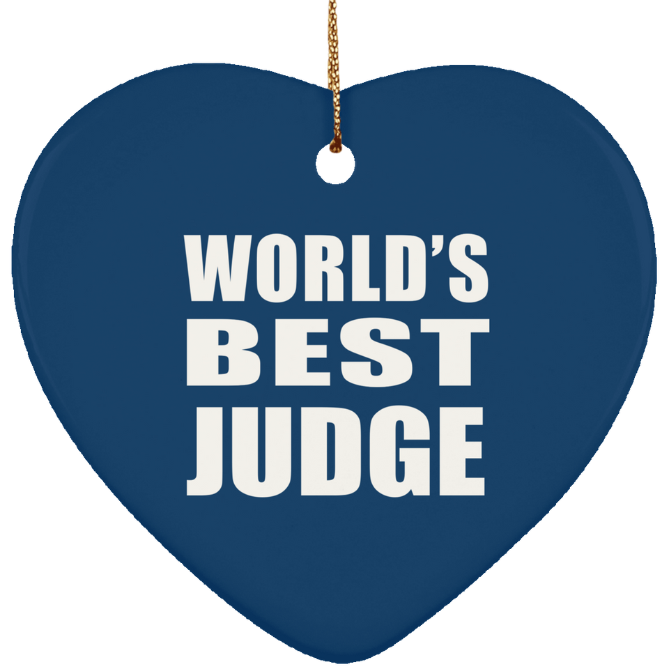 World's Best Judge - Heart Ornament