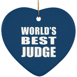 World's Best Judge - Heart Ornament