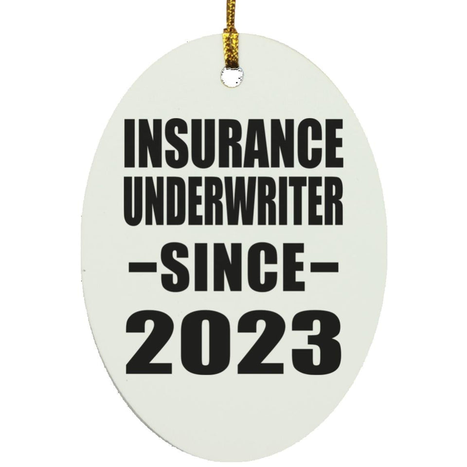 Insurance Underwriter Since 2023 - Oval Ornament