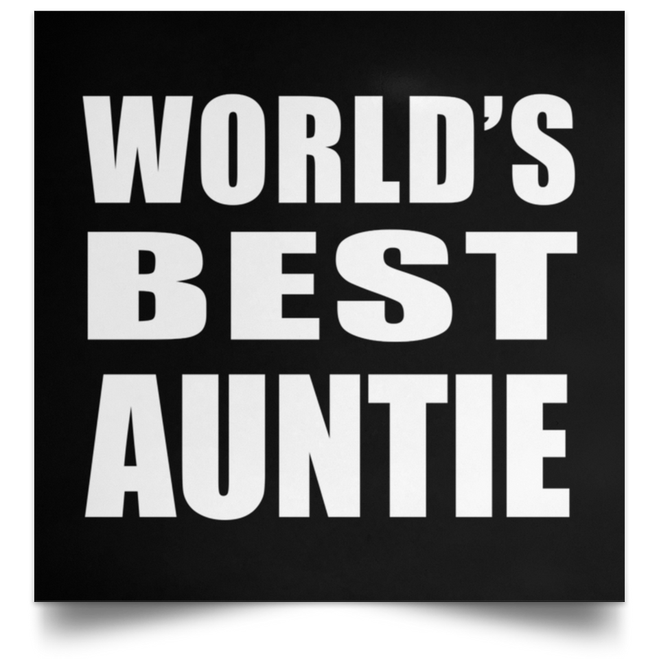 World's Best Auntie - Poster Square
