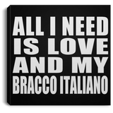 All I Need Is Love And My Bracco Italiano - Canvas Square