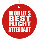 World's Best Flight Attendant - Circle Ornament
