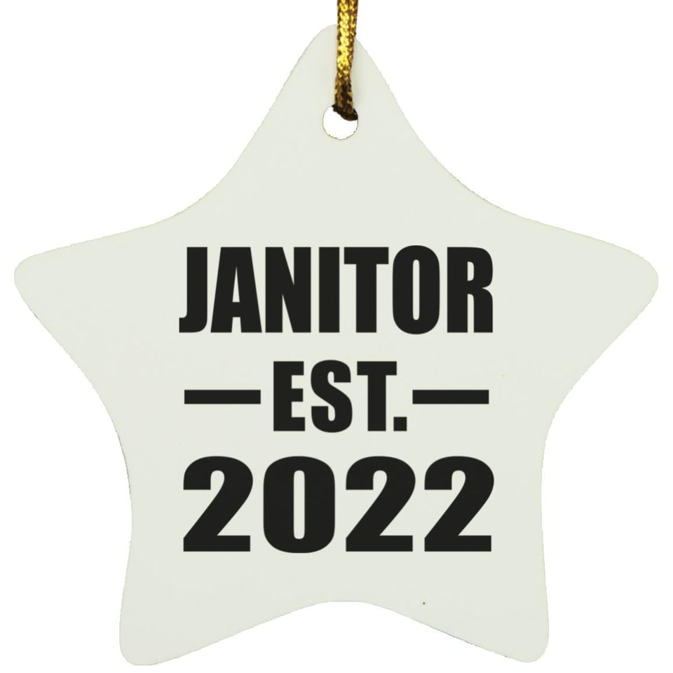 Janitor Established EST. 2022 - Star Ornament