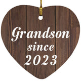 Grandson Since 2023 - Heart Ornament D