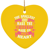 The Smallest Hands Make The Biggest Mark On Mom's Heart - Heart Ornament