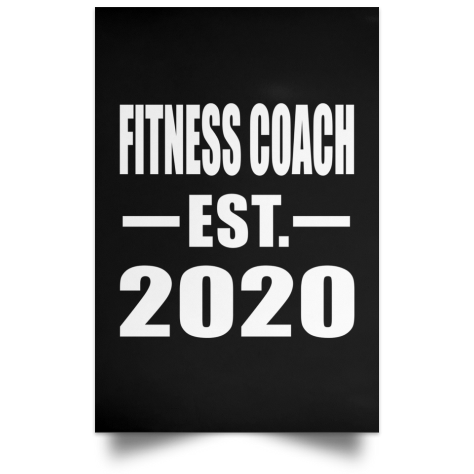 Fitness Coach Established EST. 2020 - Poster Portrait
