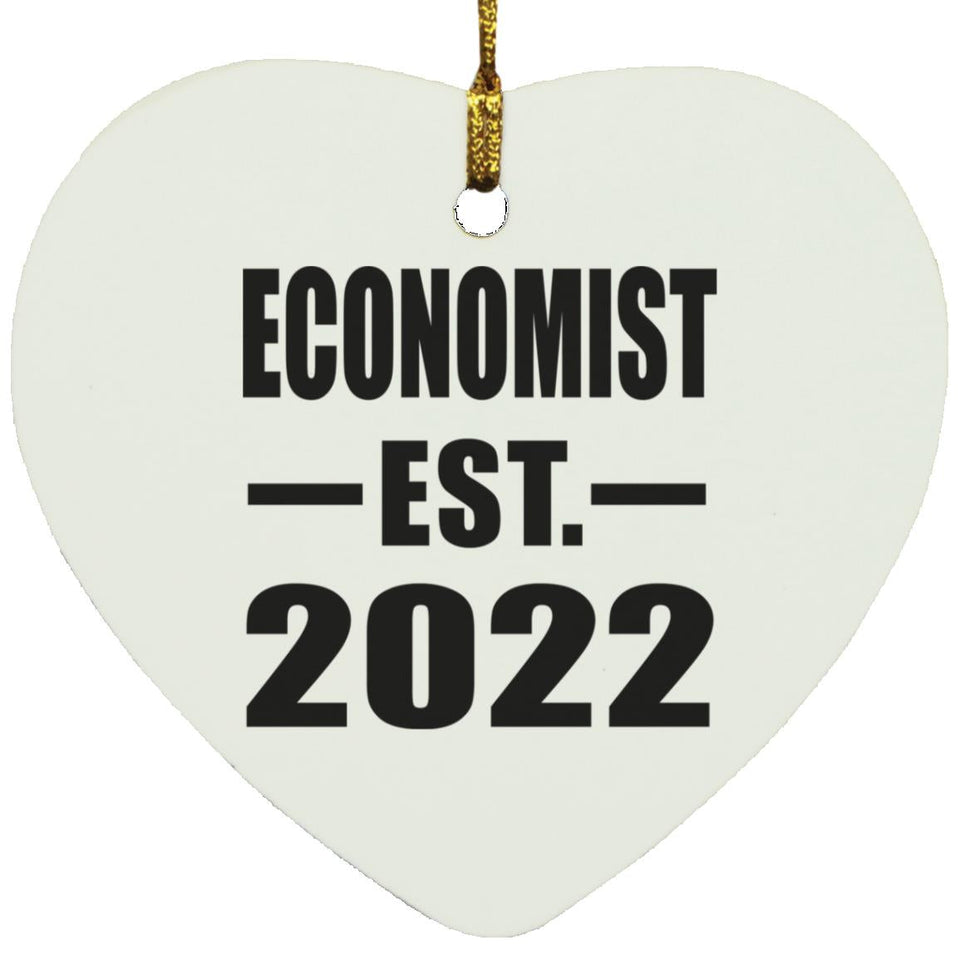 Economist Established EST. 2022 - Heart Ornament