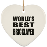 World's Best Bricklayer - Heart Ornament