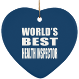 World's Best Health Inspector - Heart Ornament