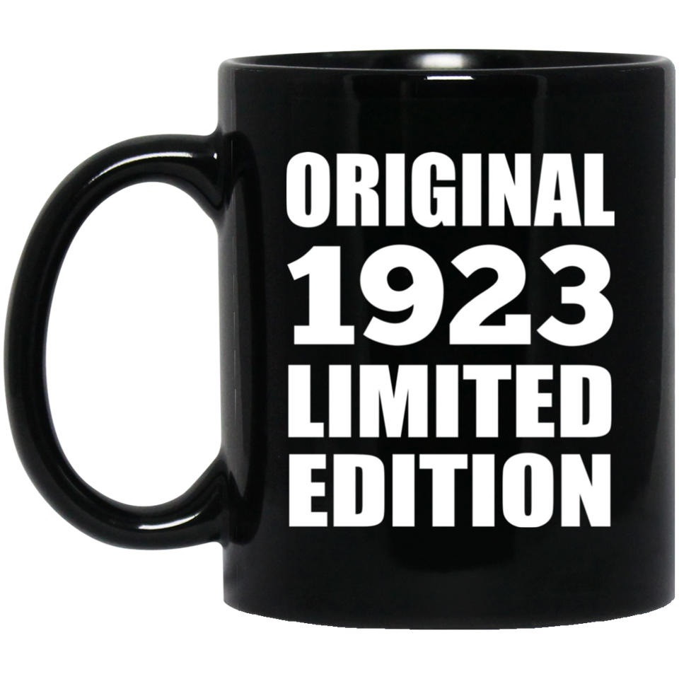 101st Birthday Original 1923 Limited Edition - 11oz Coffee Mug Black
