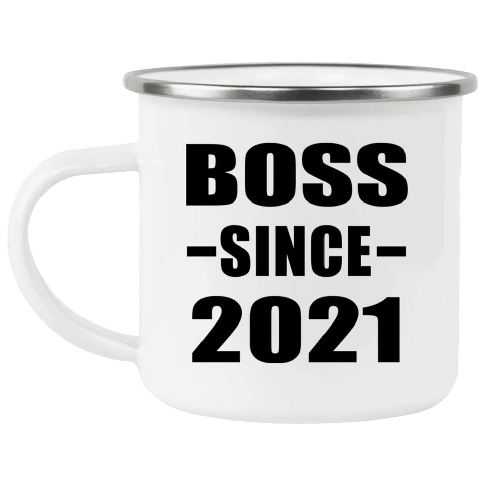 Boss Since 2021 - 12oz Camping Mug