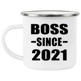 Boss Since 2021 - 12oz Camping Mug