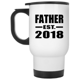Father Established EST. 2018 - White Travel Mug