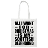 All I Want For Christmas Is My Scottish Deerhound - Tote Bag White