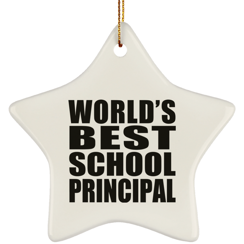 World's Best School Principal - Star Ornament