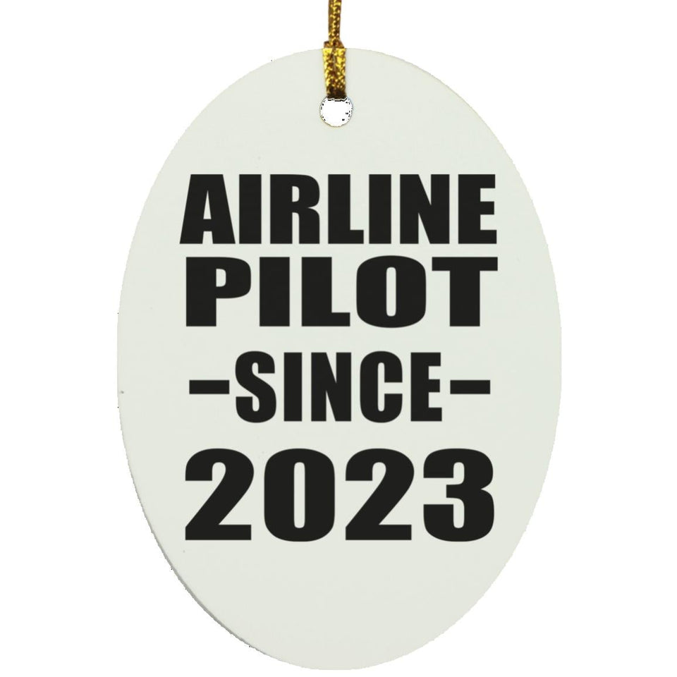Airline Pilot Since 2023 - Oval Ornament