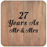 27 Years As Mr & Mrs - Drink Coaster C