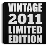 13th Birthday Vintage 2011 Limited Edition - Canvas Square