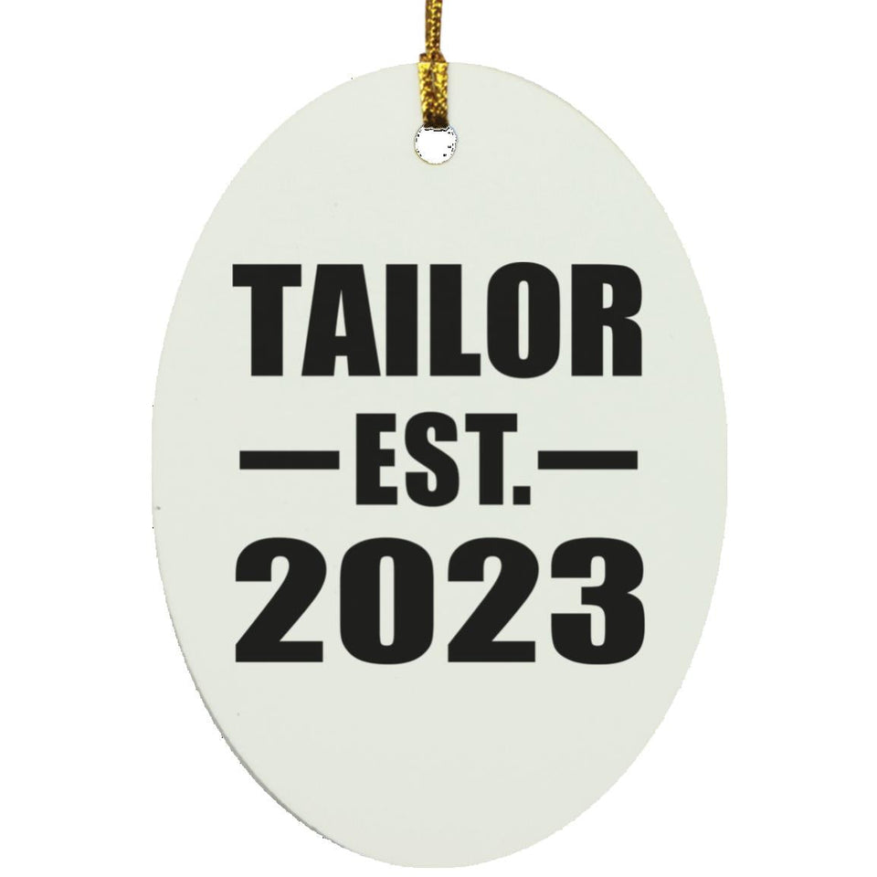 Tailor Established EST. 2023 - Oval Ornament