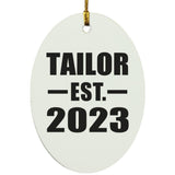 Tailor Established EST. 2023 - Oval Ornament