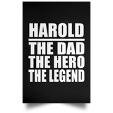 Harold The Dad The Hero The Legend - Poster Portrait