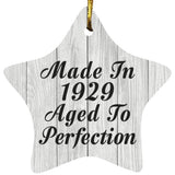 95th Birthday Made In 1929 Aged To Perfection - Star Ornament F