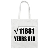 109th Birthday Square Root of 11881 Years Old - Tote Bag White