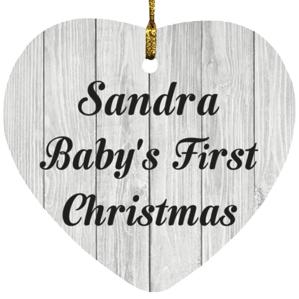 Sandra Baby's First Christmas - Heart Ornament F