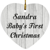 Sandra Baby's First Christmas - Heart Ornament F