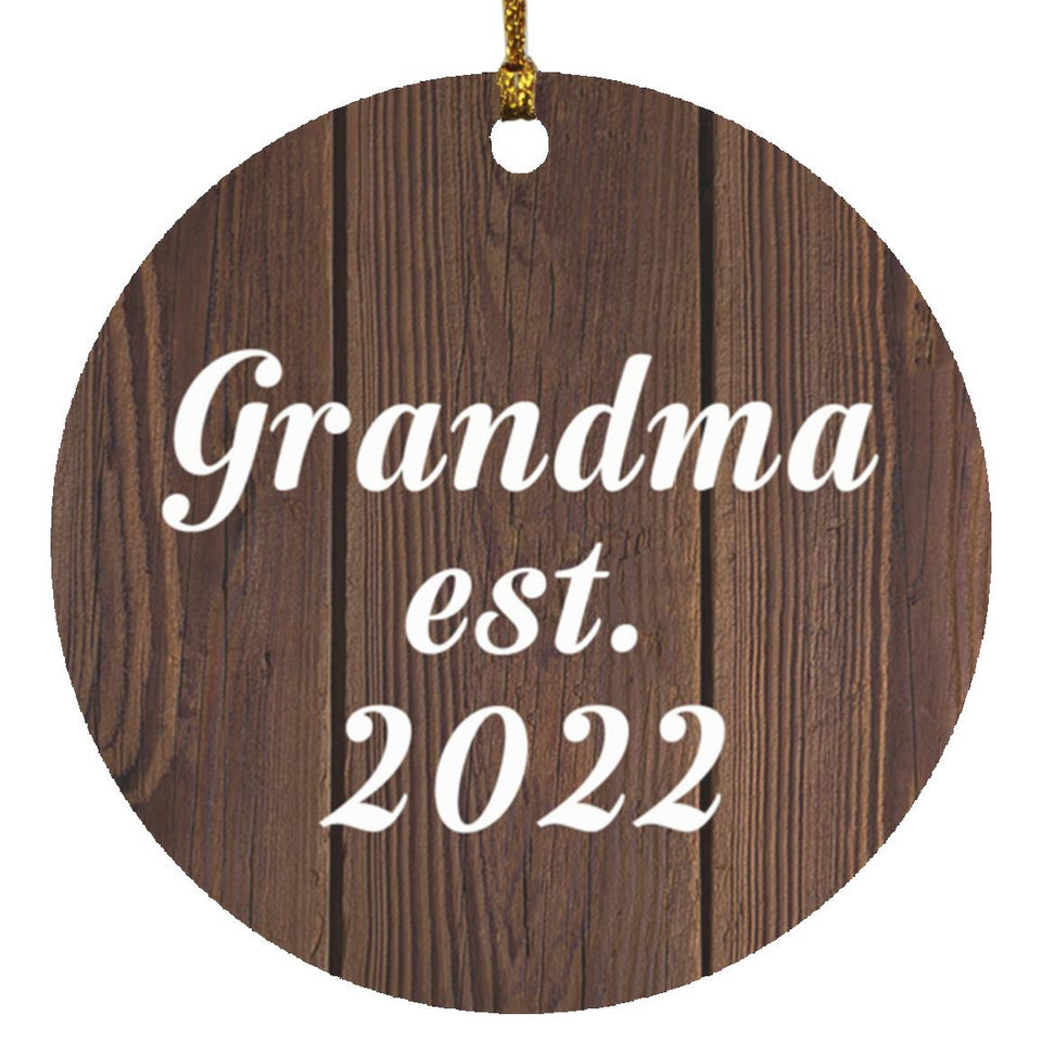 Grandma Established EST. 2022 - Circle Ornament D