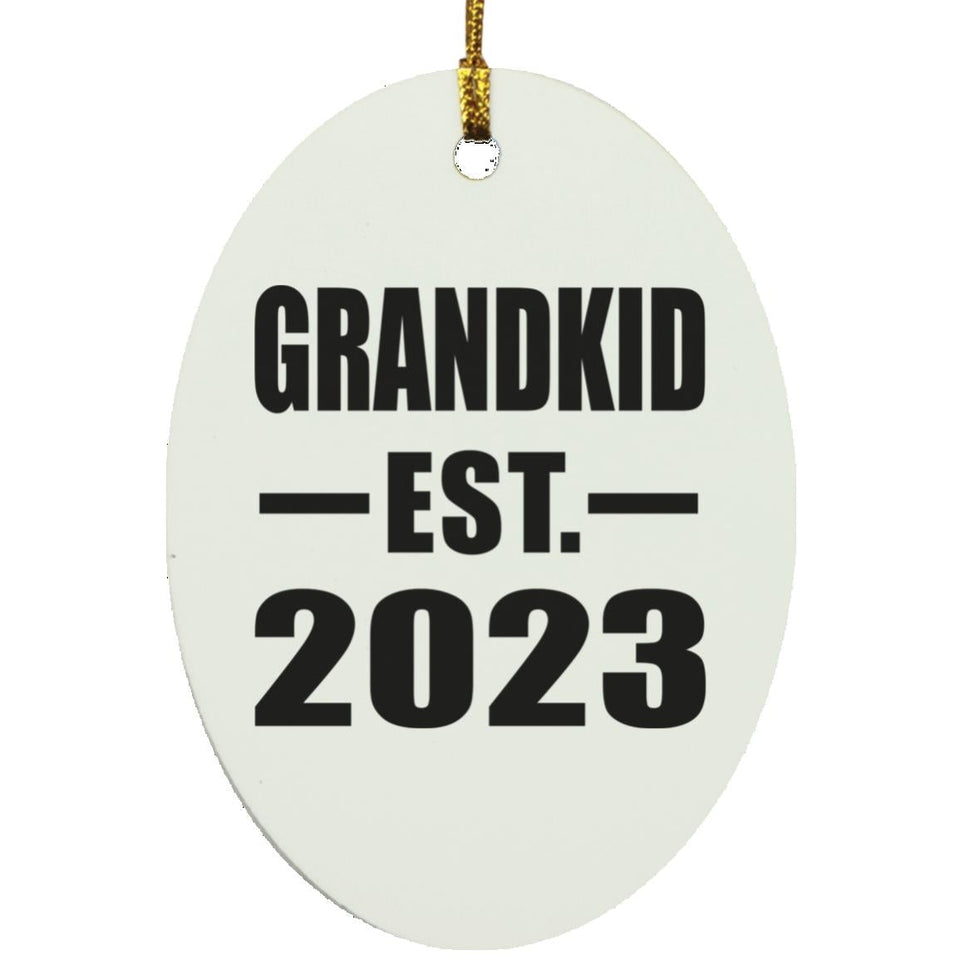 Grandkid Established EST. 2023 - Oval Ornament