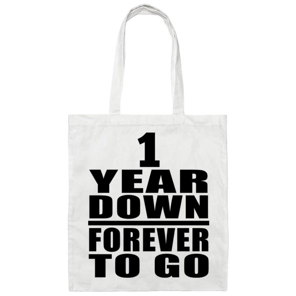 1st Anniversary 1 Year Down Forever to Go - Tote Bag White