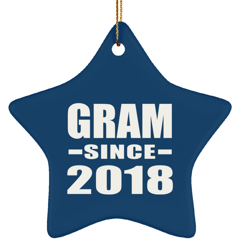 Gram Since 2018 - Star Ornament
