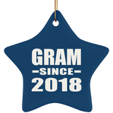 Gram Since 2018 - Star Ornament