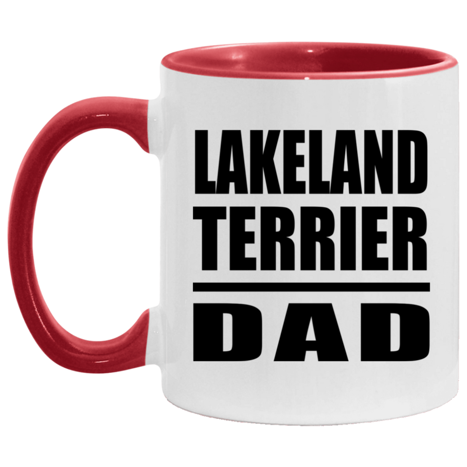 Lakeland Terrier Dad - 11oz Accent Mug Red
