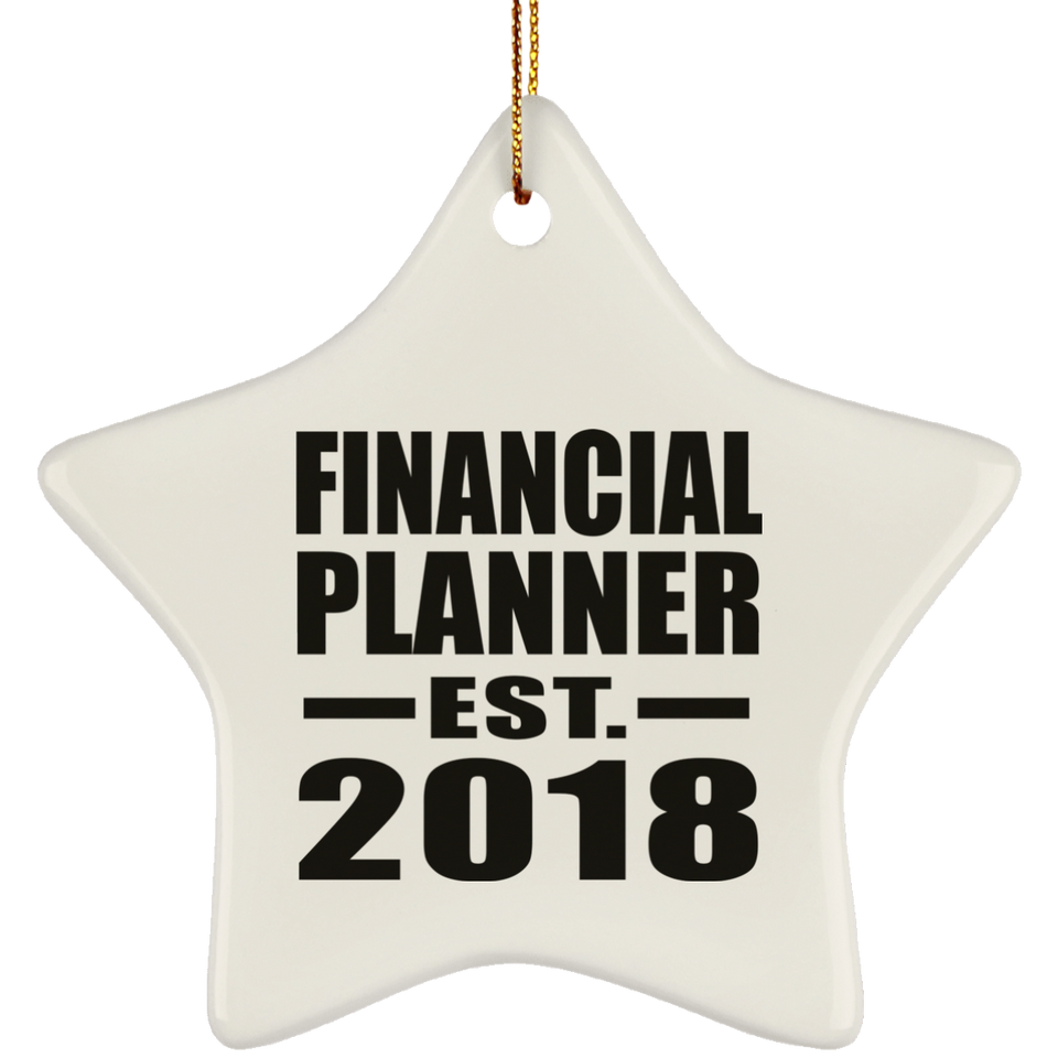 Financial Planner Established EST. 2018 - Star Ornament