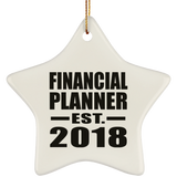 Financial Planner Established EST. 2018 - Star Ornament