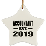 Accountant Established EST. 2019 - Star Ornament