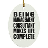 Being Management Consultant Makes Life Complete - Oval Ornament