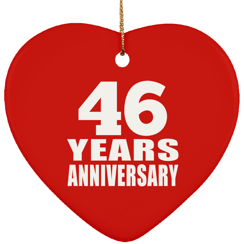 46th Anniversary 46 Years - Heart Ornament
