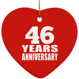 46th Anniversary 46 Years - Heart Ornament