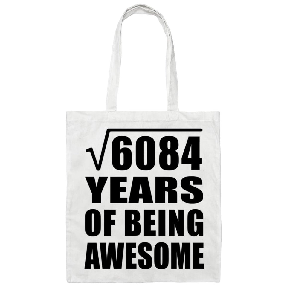 78th Birthday Square Root of 6084 Years of Being Awesome - Tote Bag White