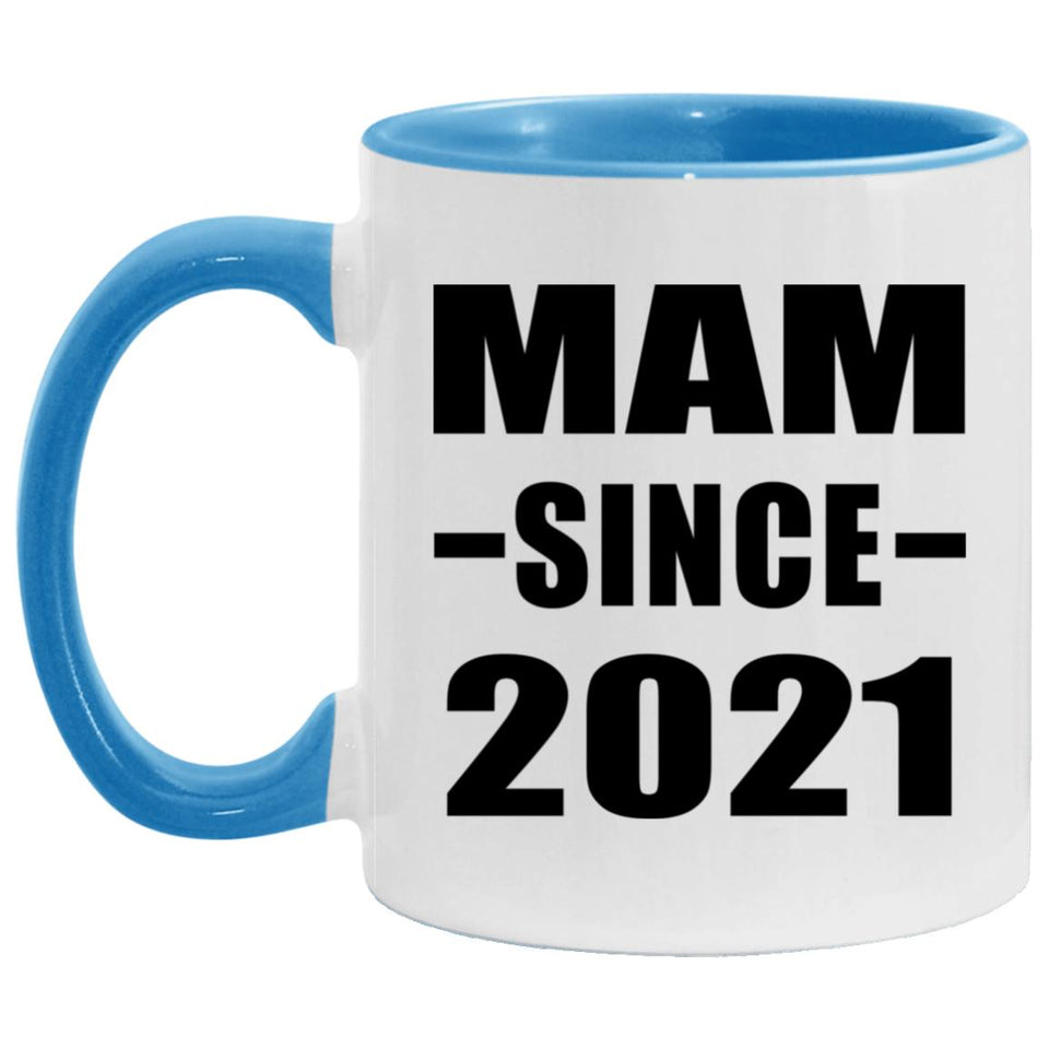 Mam Since 2021 - 11oz Accent Mug Blue