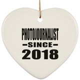 Photojournalist Since 2018 - Heart Ornament