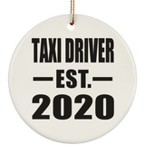 Taxi Driver Established EST. 2020 - Circle Ornament