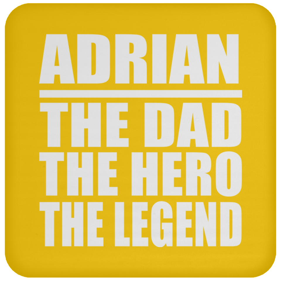 Adrian The Dad The Hero The Legend - Drink Coaster