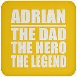Adrian The Dad The Hero The Legend - Drink Coaster