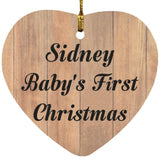 Sidney Baby's First Christmas - Heart Ornament C