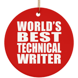 World's Best Technical Writer - Circle Ornament