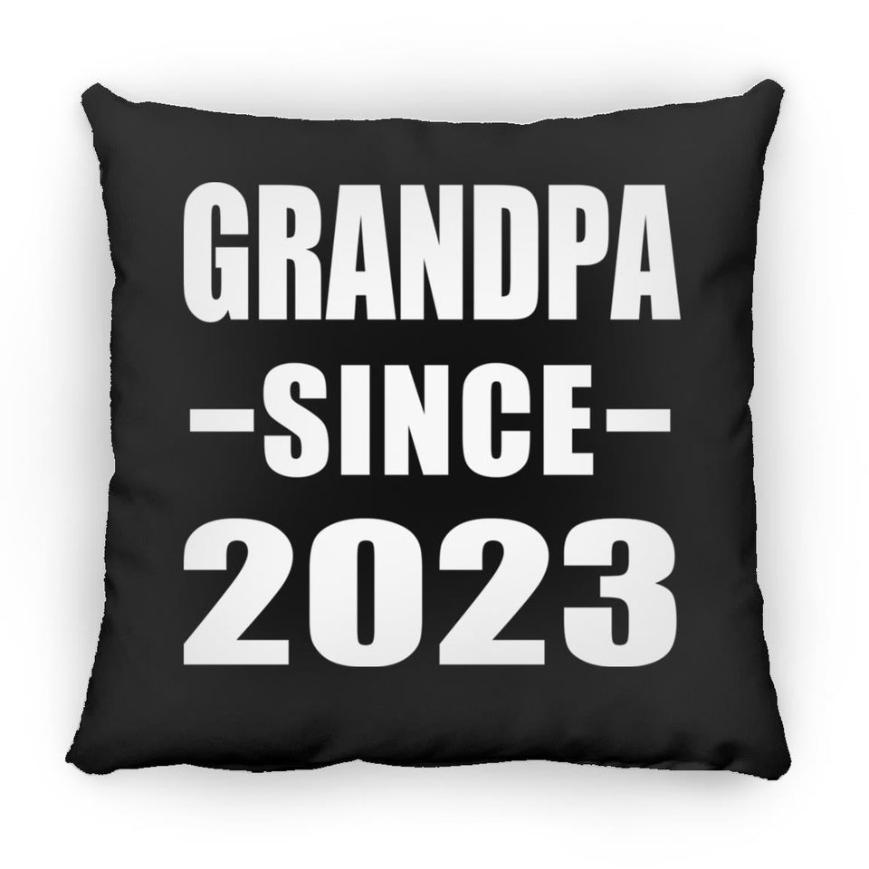 Grandpa Since 2023 - Throw Pillow Black